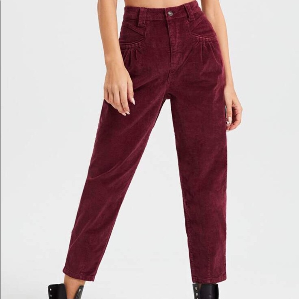 Shein High Waist Tapered Corduroys
